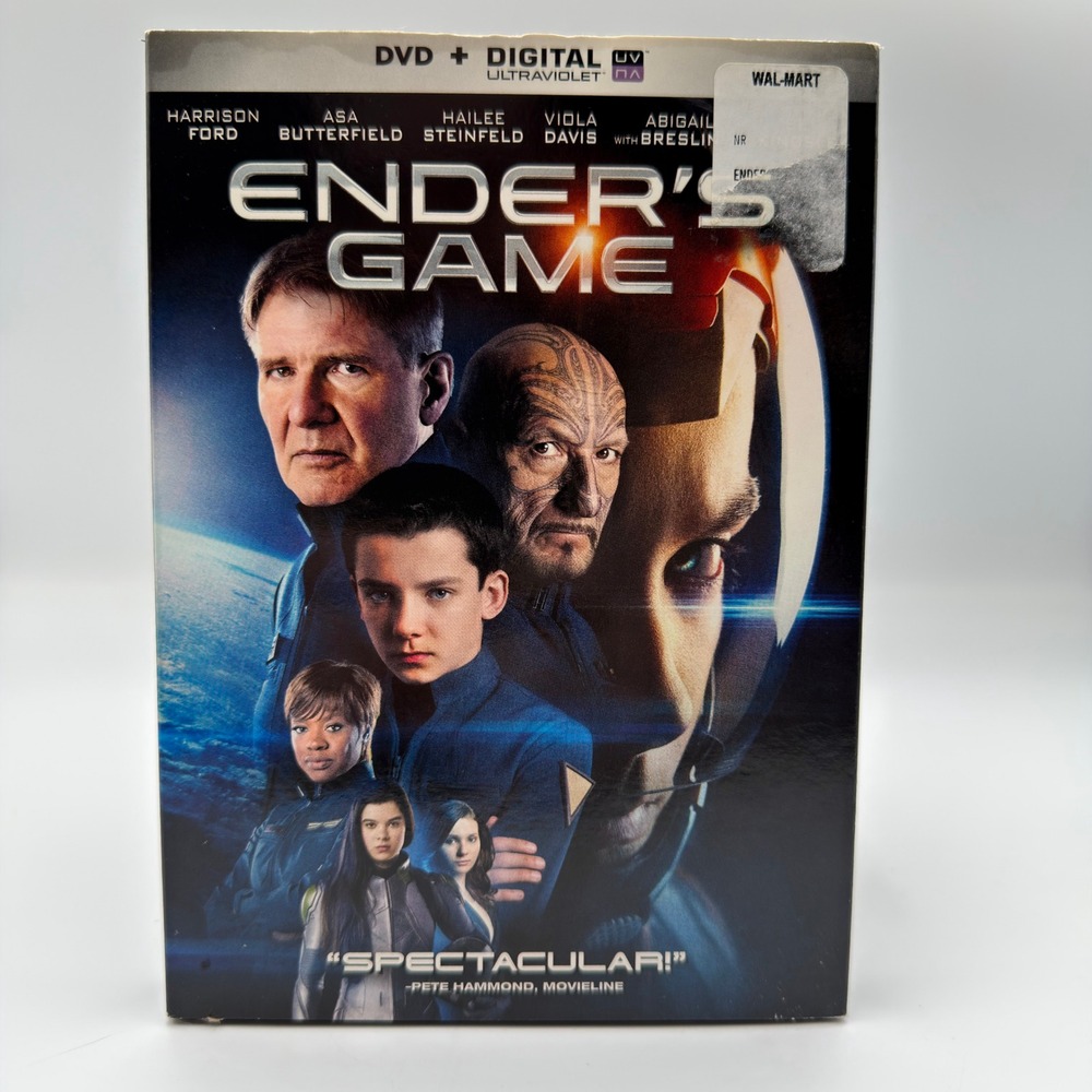 Ender's Game DVD Harrison Ford Asa Butterfield Sci-Fi Movie with Slipcover